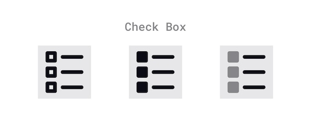 Selectievakje pictogrammen ingesteld