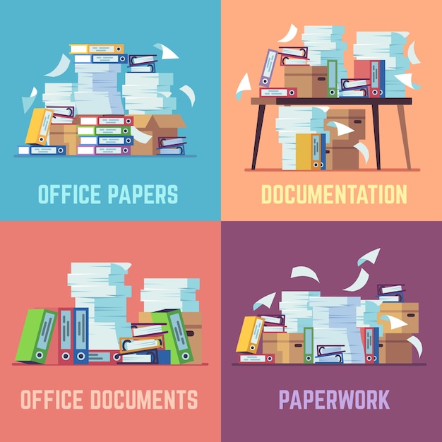 Vector selection of stacked office documents