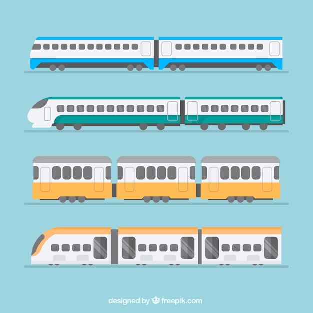 フラットデザインでの列車の選択