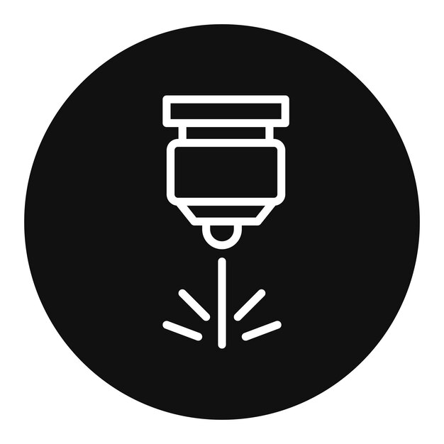 selective laser sintering icon vector image can be used for additive maufacturing