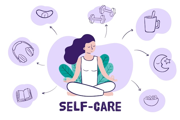 Vector self care concept