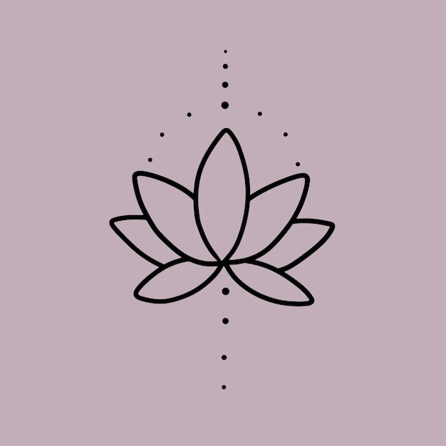 Vector self care icon, lotus