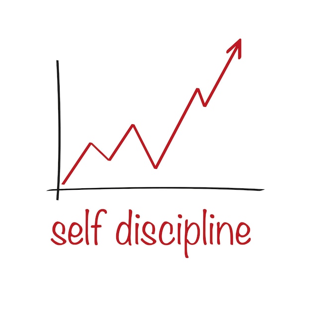 Self discipline chart statistic vector illustration