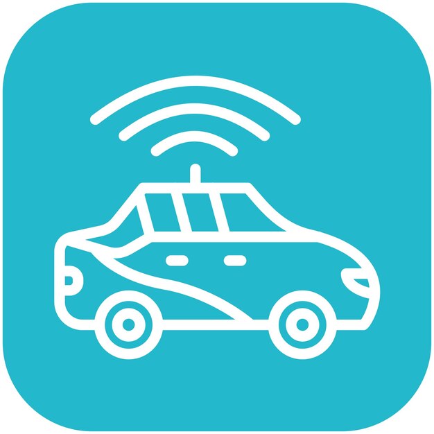 Self Driving Car vector icoontje illustratie van Robotics icoonset