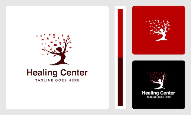 Self healing center vector design logo