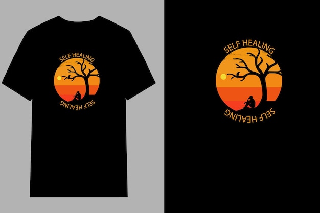 Self Healing T Shirt Design Retro Vintage