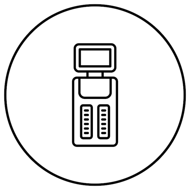 Векторное изображение значка терминала самообслуживания может быть использовано для Untact World
