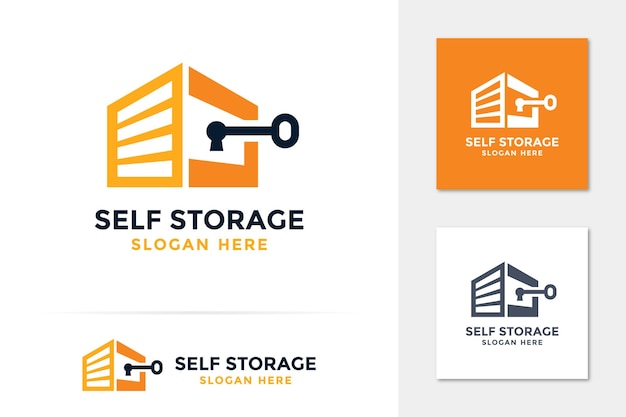 Self storage logo design template