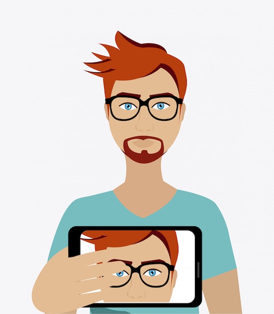 Vector selfie design