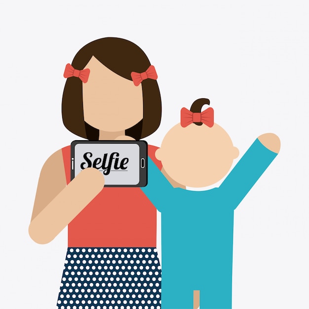 Vector selfie design