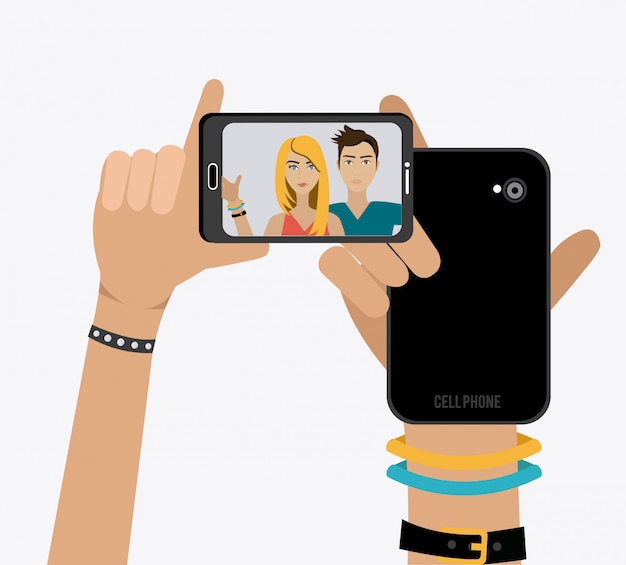 Vector selfie design