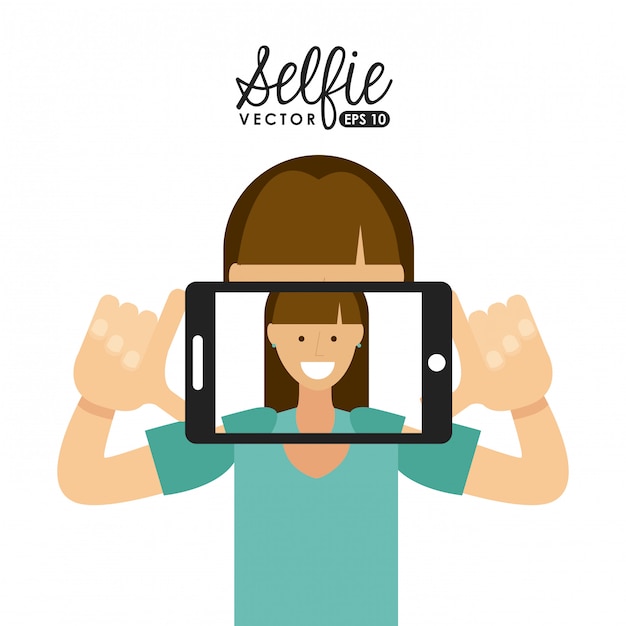 Vector selfie design