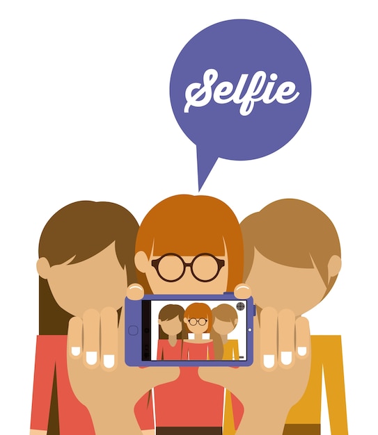 Vector selfie design