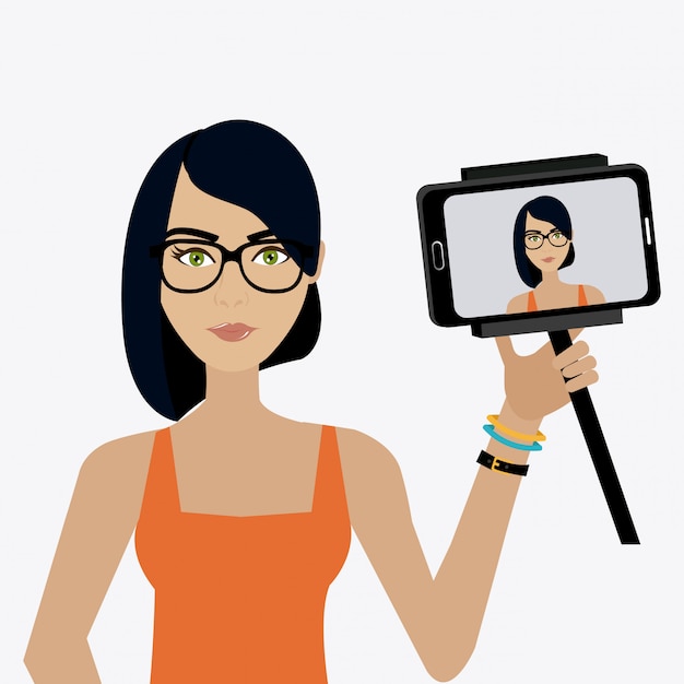 Vector selfie ontwerp