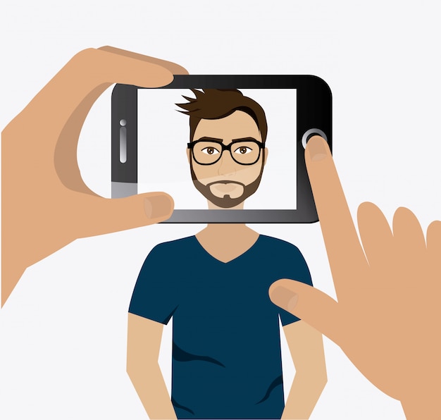 Vector selfie ontwerp