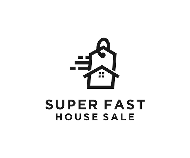 Sell house logo template design vector