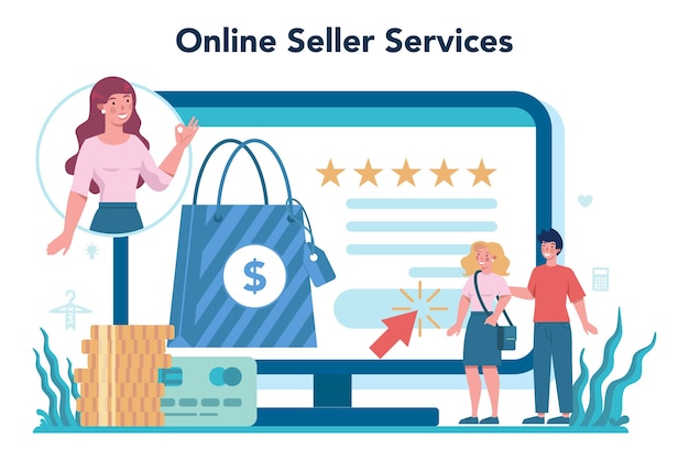 Vector seller online service or platform