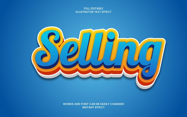 Selling text effect