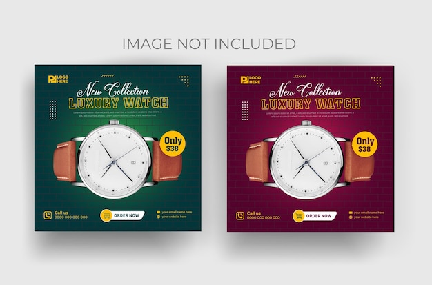 selling watch discount sale social media  design template