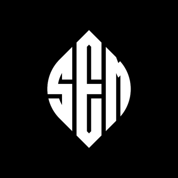 ベクトル sem 円の形状のロゴデザイン