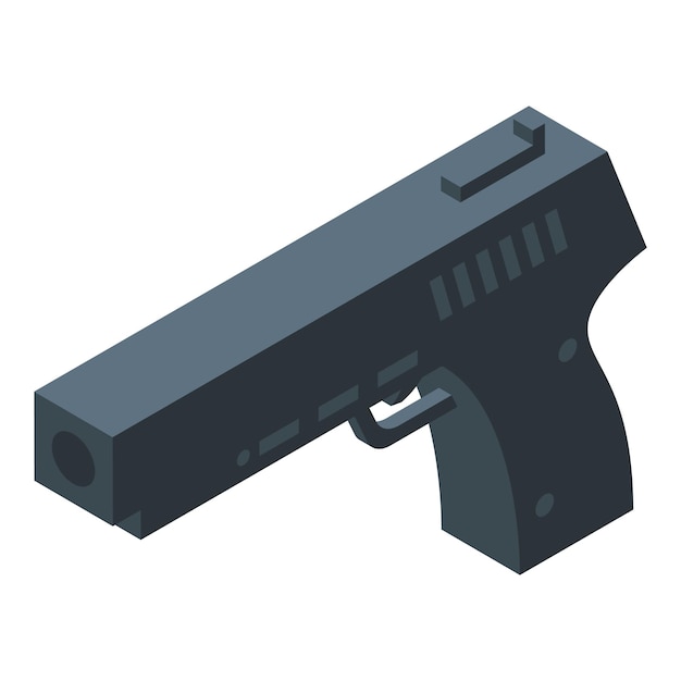 Semi-automatisch pistool met korte loop die naar rechts wijst.