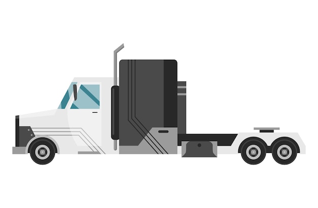 Vector semi truck trucks or delivery trailers or cargo trukc clolorful on white background delivery and shipping machine for transportation