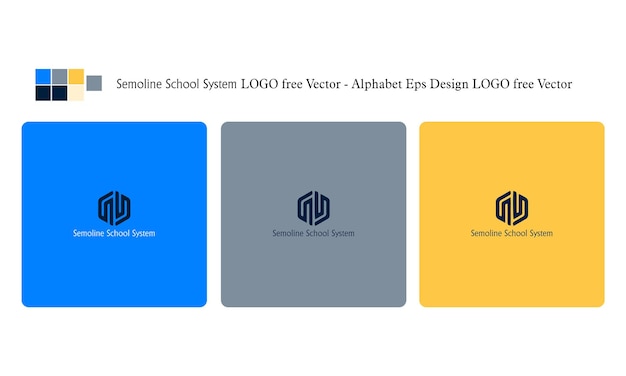 세몰린 학교 시스템 로고 무료 벡터 알파벳 Eps 디자인 로고 무료 벡터