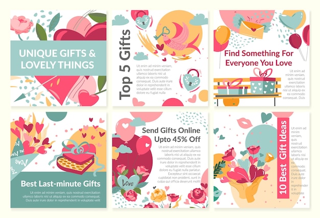Send gift online service advertising at post set