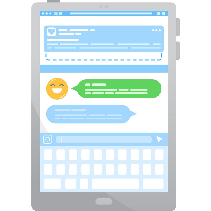 Vector send message on cellphone icon vector mobile chat