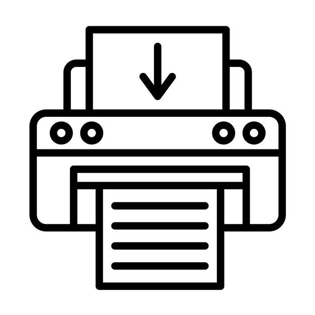 Икона вектора " Отправить на принтер " может быть использована для печати набора икон