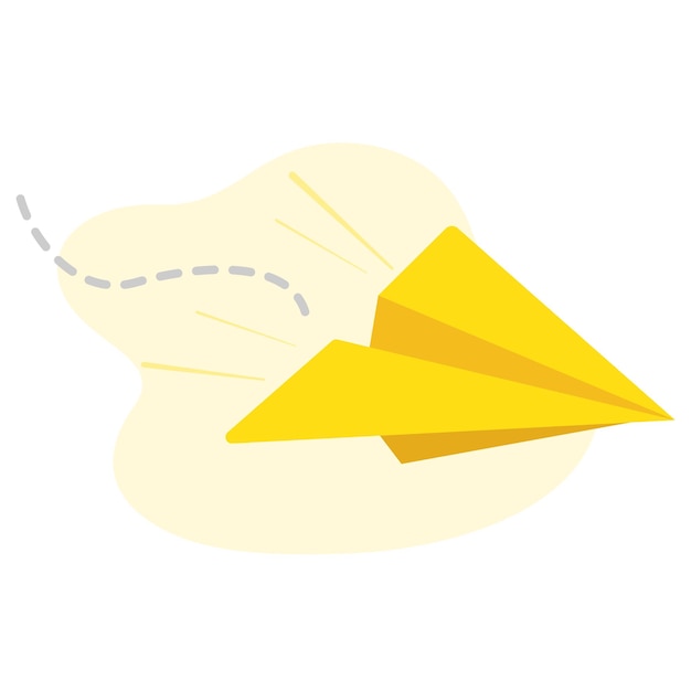 Vector sending illustration represented with flying paperplane