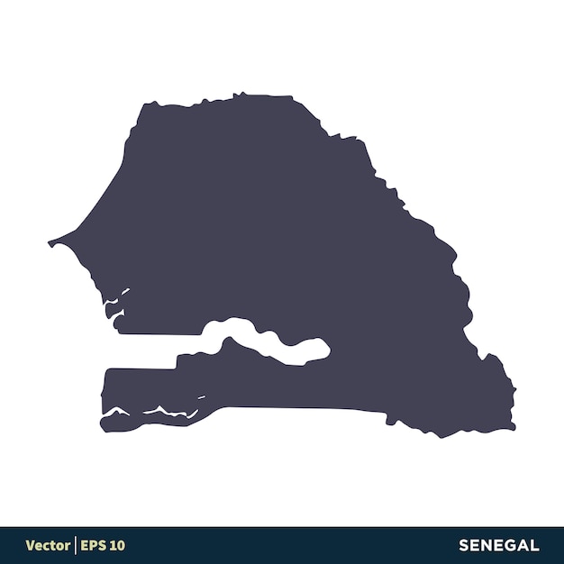 senegal africa countries map icon vector logo template illustration design vector eps 10