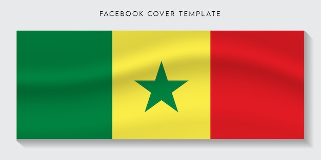 Senegal country flag facebook cover background