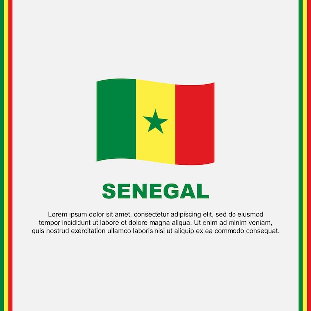 Senegal Flag Background Design Template Senegal Independence Day Banner Social Media Post Senegal Cartoon