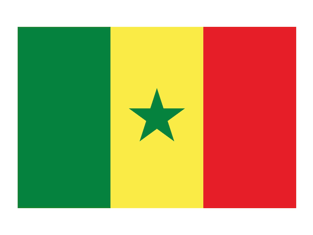 Senegal flag official country signs countries flag banners