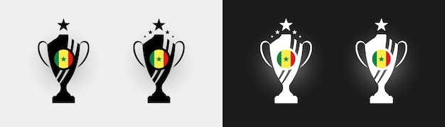 Vector senegal flag trophy vector illustration