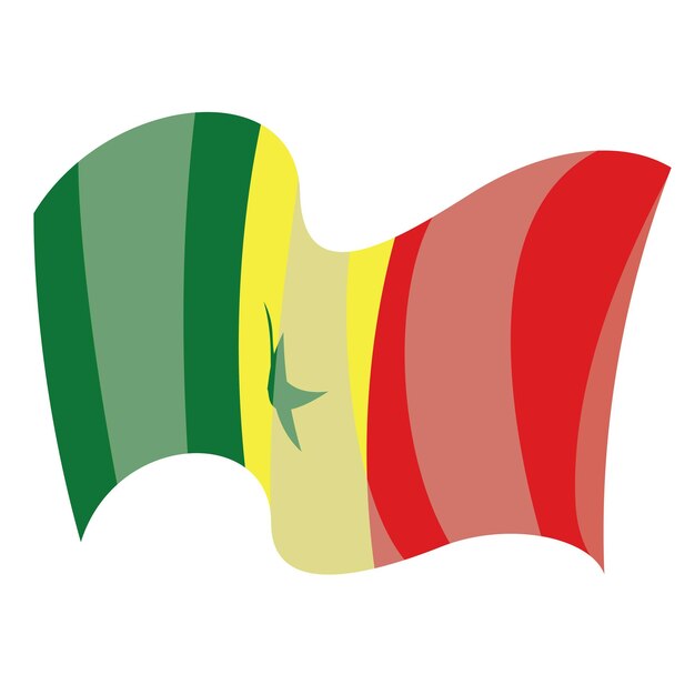 senegal flag in vector