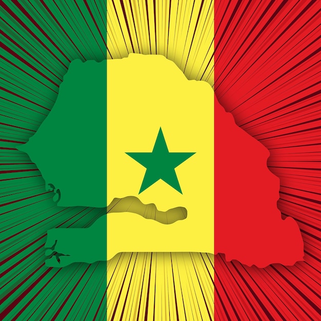 Senegal independence day map design