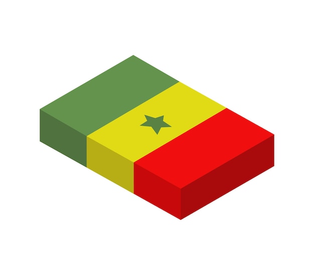 Senegal isometrische vlag