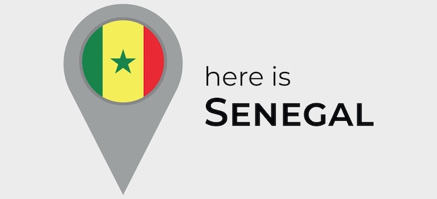 Senegal map marker icon here is senegal vector illustration