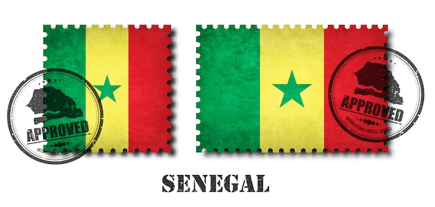 Senegal of senegalese vlagpatroon postzegel