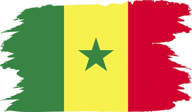 Senegal's official flag's vector colors a vector representation