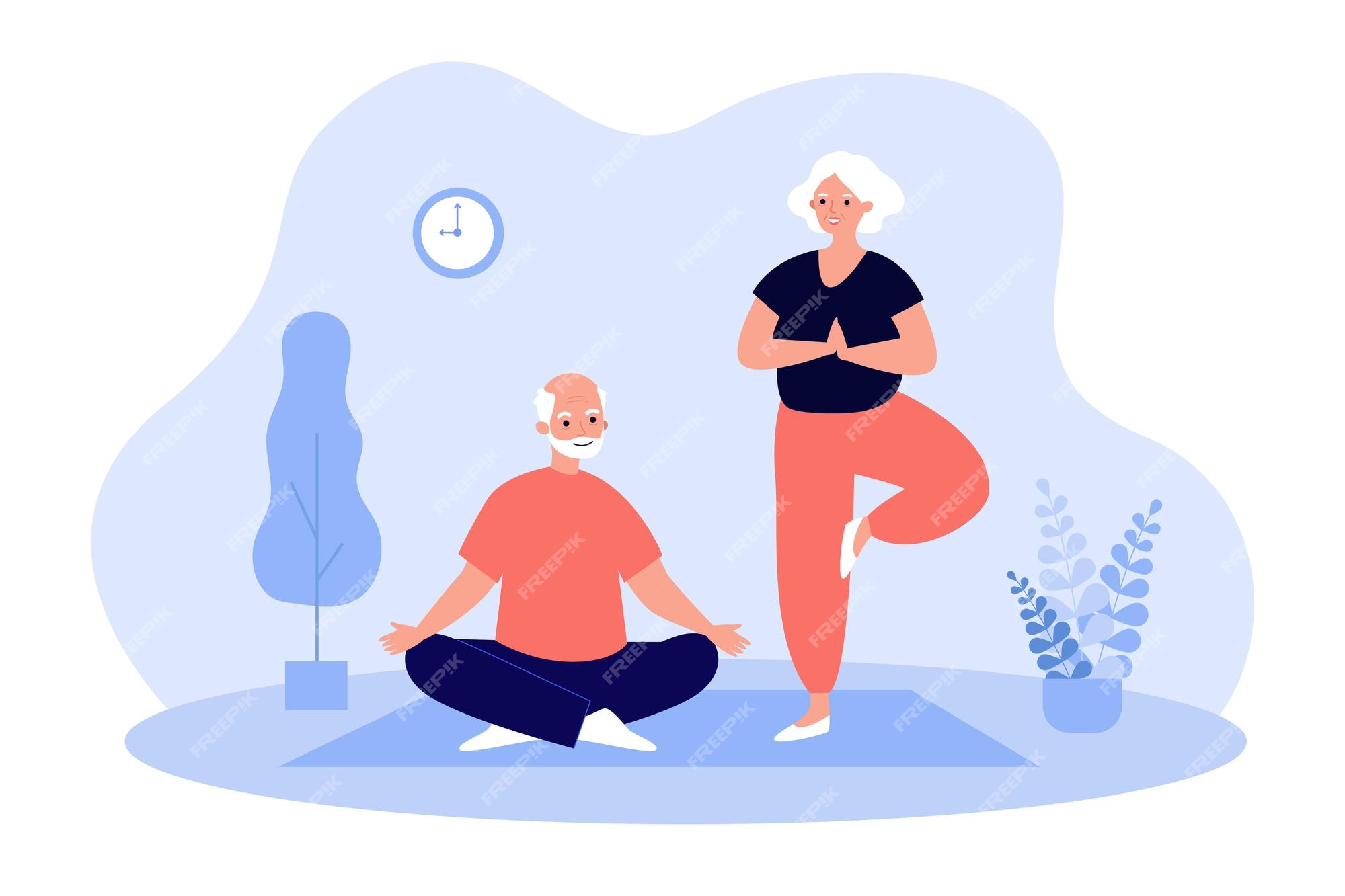 Duo Yoga Partner Meditation Relief Stock Illustration 2316034867