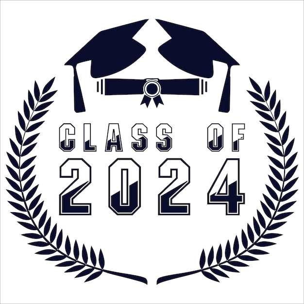 Vector senior class of 2024 vector illustration t shirt design vector