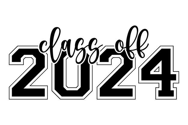 Senior Class of 2024 vector illustration t shirt design vector