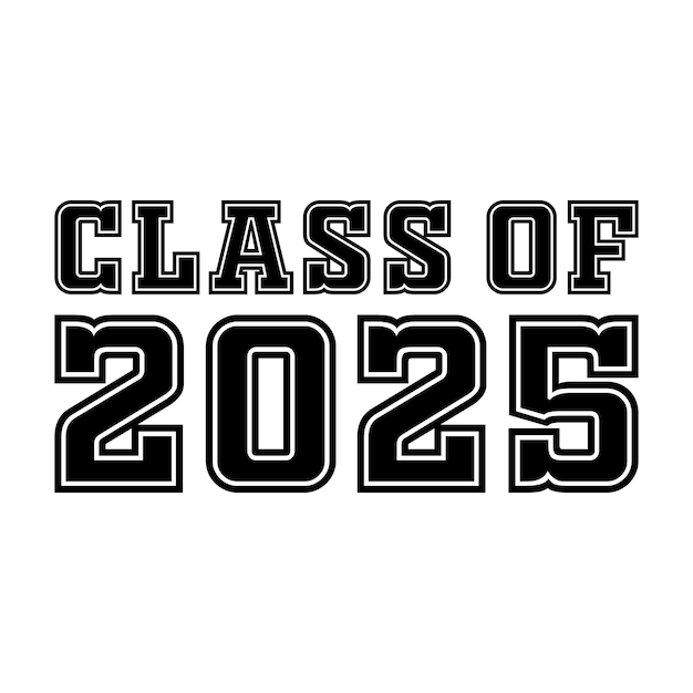 Senior class of 2025 design vector