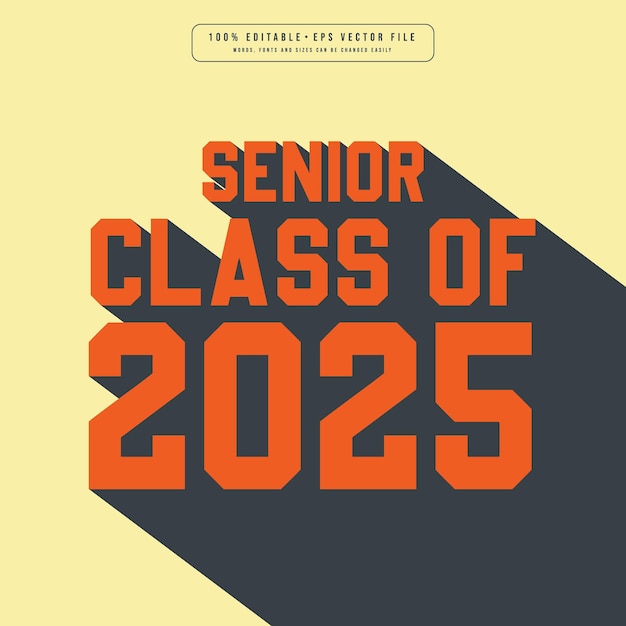 Senior class of 2025 design vector