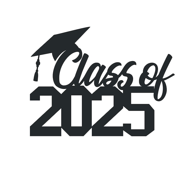 Vector senior class of 2025 svg senior class of 2025 typography vector design