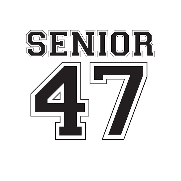 Senior Class Of 47 T shirt design Vector