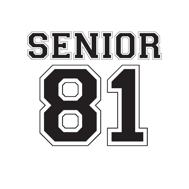 Senior Class Of 81 T shirt design Vector